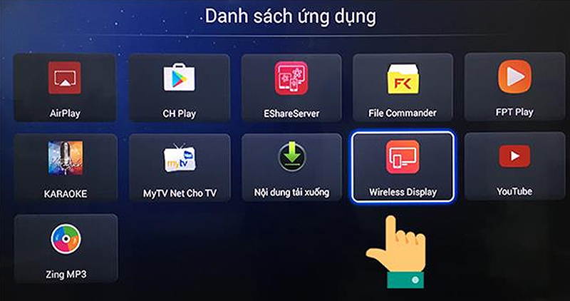 Chọn vào Wireless Display